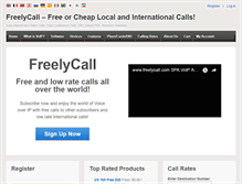 Tablet Screenshot of freelycall.com